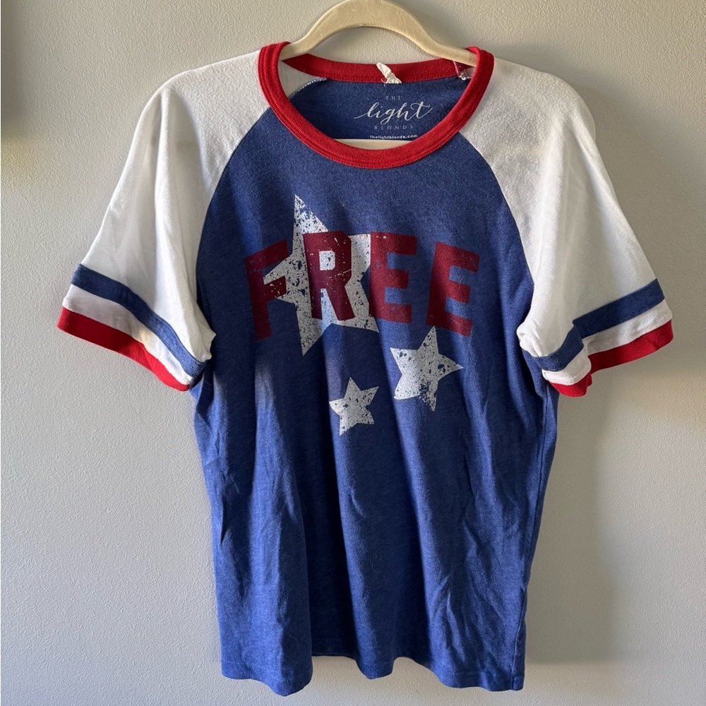 Woman’s Blue and White 'Free' T-Shirt